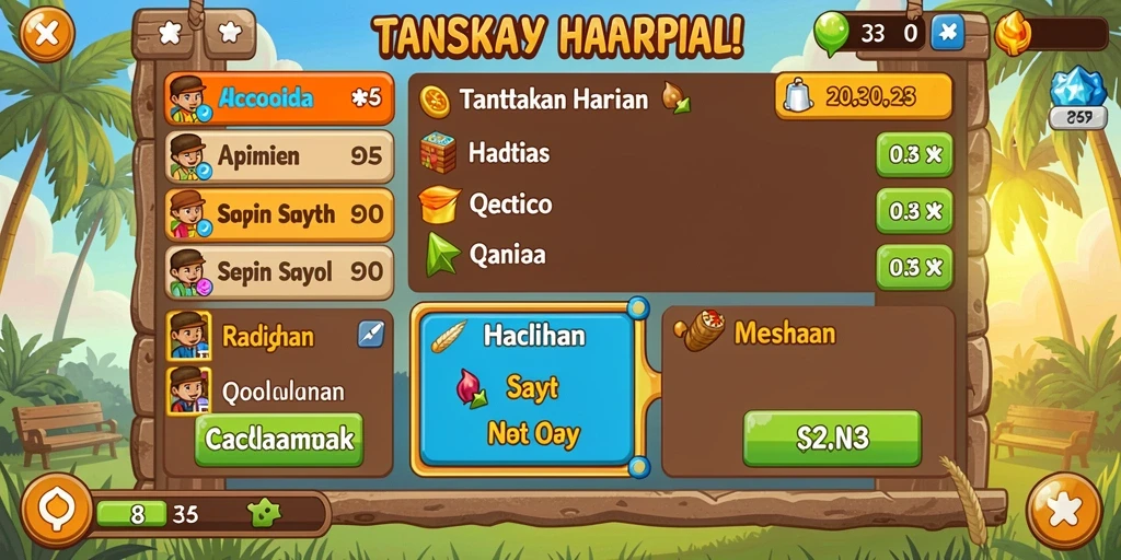 Tampilan menu utama yang menarik dan mudah dinavigasi.