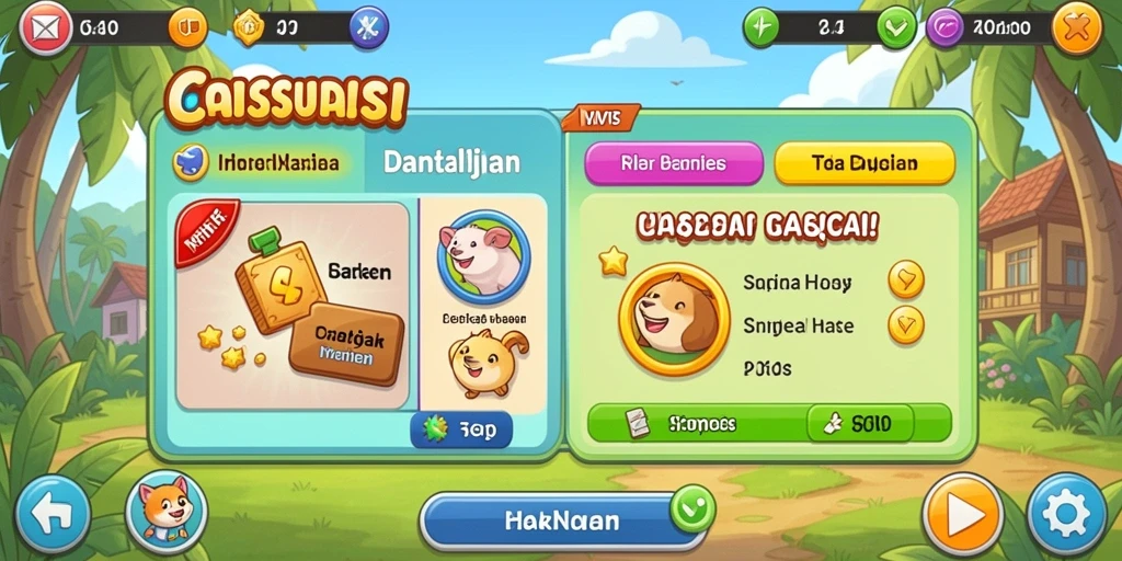 Tampilan menu utama yang menarik dan mudah dinavigasi.