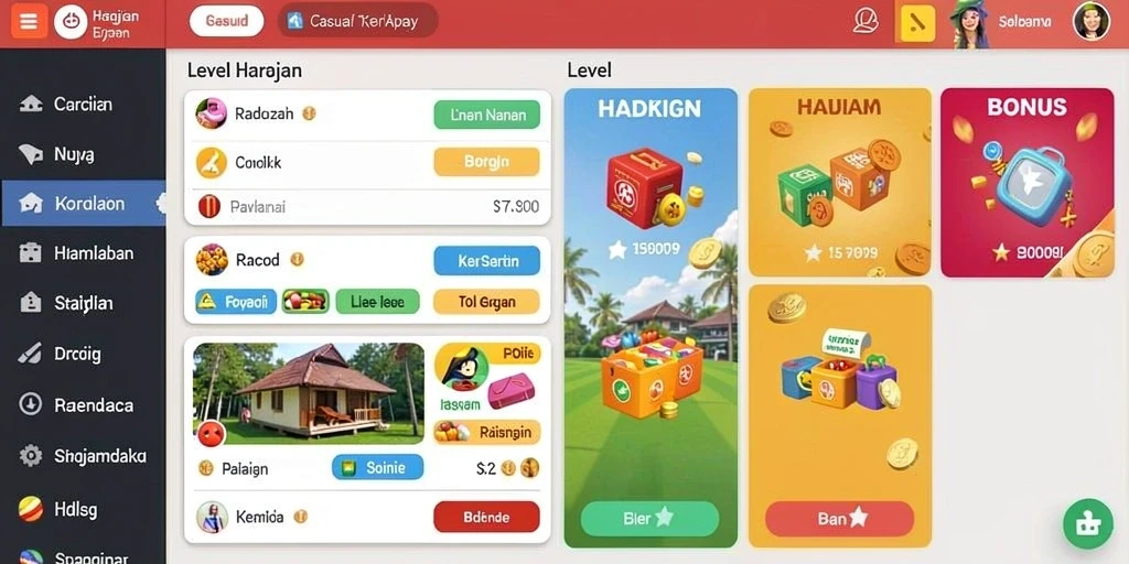 Tampilan menu utama yang menarik dan intuitif.
