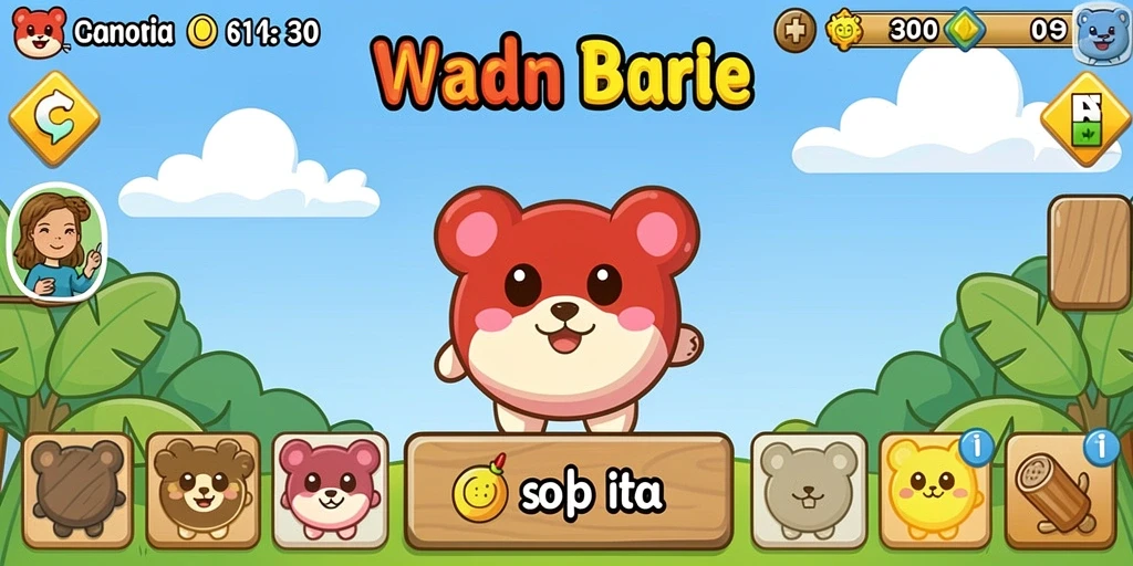 Screenshot permainan dengan grafis yang menawan.